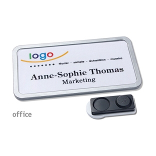 Naambadges Office 40 smag® magneet roestvrij staal 