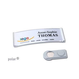 Naambadges polar® 20 smag® magneet roestvrij staal 