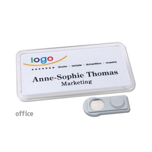 Naambadges Office 40 smag® magneet transparant 