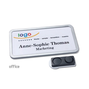 Naambadges Office 40 smag® magneet roestvrij staal 