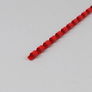 Plastic bindruggen A4, rond 6 mm | rood