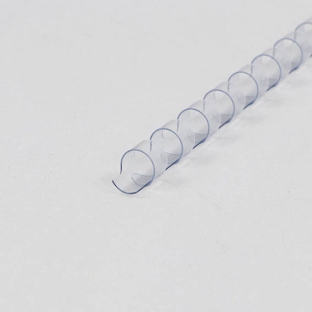 Plastic bindruggen A4, rond 8 mm | transparant