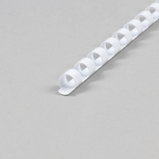 Plastic bindruggen A4, rond 8 mm | wit