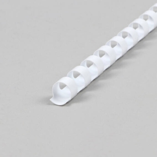 Plastic bindruggen A4, rond 10 mm | wit