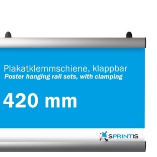 Posterstrips, aluminium, scharnierend 420 mm