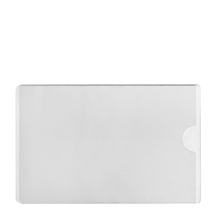 Visitekaarthoesjes, zelfklevend, PP-folie 60 x 95 mm | duimgreep aan de open korte zijde