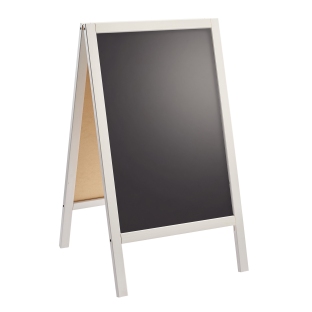 Stoepbord hout WOOD-STOP Lite S, 44 x 66 cm krijtbord, wit 