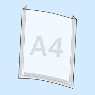 Documenthouder voorzijde gesloten, achterzijde voorzien van 3 magneetstrips | staandformaat