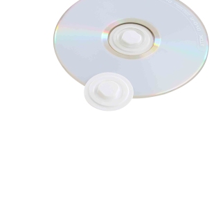 CD-rozetten - CD-clips, 35 mm, wit 