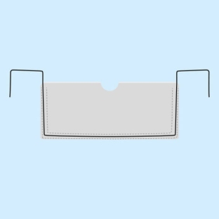 Draadbeugel zakken voor kunststof kratten/stapelbakken, 240 x 90 mm, lange zijde geopend 