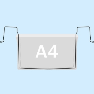 Draadbeugel zakken voor A4, lange zijde geopend 