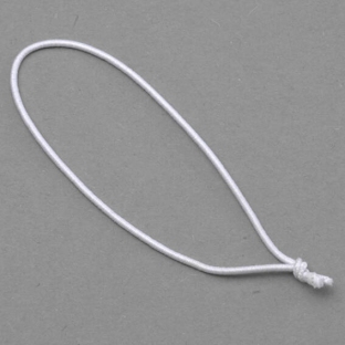 Folderkoord elastiek geknoopt 60 mm | wit
