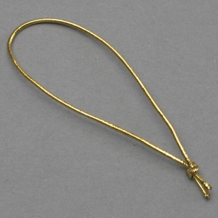 Folderkoord elastiek geknoopt 100 mm | goud