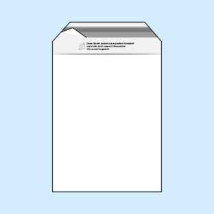 Mailing enveloppen met klep, hersluitbaar, PE-folie, transparant 119 x 162 mm - gerecycled | 50 µm