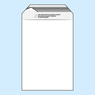 Mailing enveloppen met klep, hersluitbaar, PE-folie, transparant 225 x 310 mm - gerecycled | 50 µm