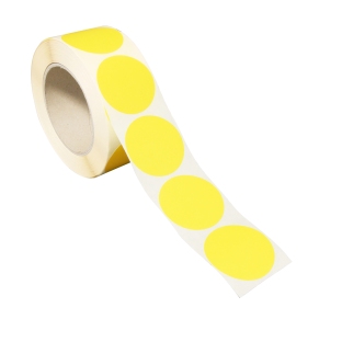 Markerings kleefrondjes, papier geel | 50 mm