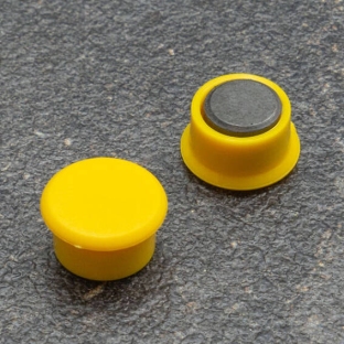Kantoor-/bordmagneet, rond 13 mm | geel