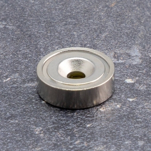Magneet met verzonken gat/potmagneet, neodymium 20 mm | N38