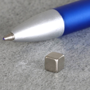 Kubusmagneten, Neodymium, vernikkeld 5 x 5 x 5 mm
