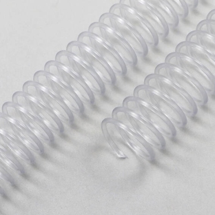Kunststof bindruggen (PVC-Coils), A4, 4:1 Deling 12 mm | transparant