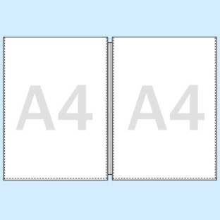 Dubbele insteekhoezen voor menukaarten A4 generfd