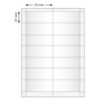 Printvel Office 40 / Profil 40, 75 x 37 mm, blanco 
