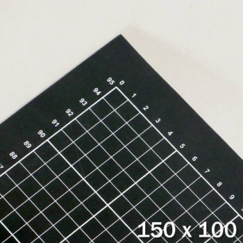 Snijmat XXL, 150 x 100 cm, zelfherstellend, met raster/ruitpatroon zwart/zwart