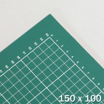 Snijmat XXL, 150 x 100 cm, zelfherstellend, met raster/ruitpatroon groen/groen