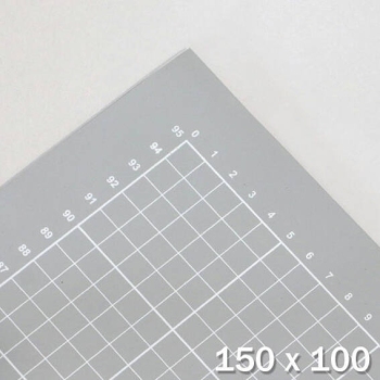 Snijmat XXL, 150 x 100 cm, zelfherstellend, met raster/ruitpatroon grijs