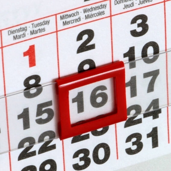 Datumwijzers t.b.v. bureaukalenders, blokklemband, 8 x 10 mm, voor kalenderbreedte 95 mm 