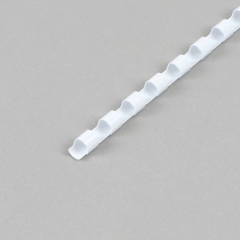Plastic bindruggen A4, rond, 6 mm | wit