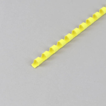 Plastic bindruggen A4, rond, 6 mm | geel