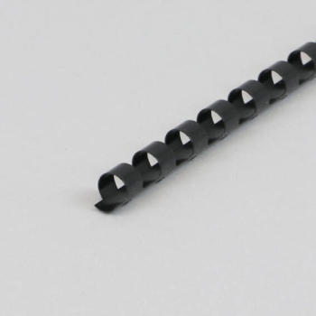 Plastic bindruggen A4, rond 8 mm | zwart