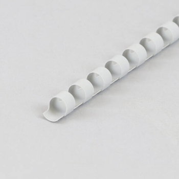 Plastic bindruggen A4, rond 8 mm | grijs