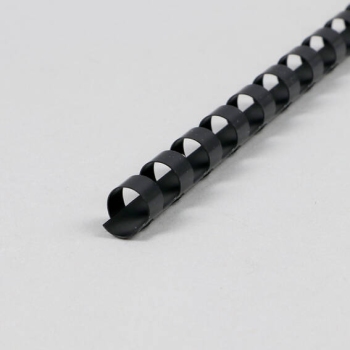 Plastic bindruggen A4, rond, 10 mm | zwart