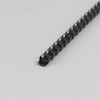 Plastic bindruggen A4, rond, 12 mm | zwart