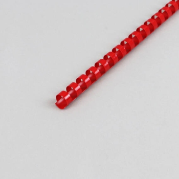 Plastic bindruggen A4, rond 12 mm | rood