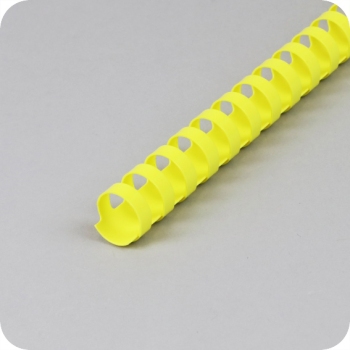 Plastic bindruggen A4, rond 19 mm | geel