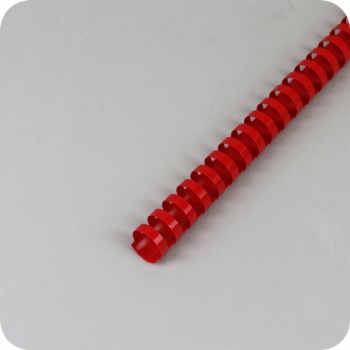 Plastic bindruggen A4, ovaal, 22 mm | rood