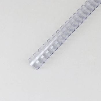 Plastic bindruggen A4, ovaal, 25 mm | transparant