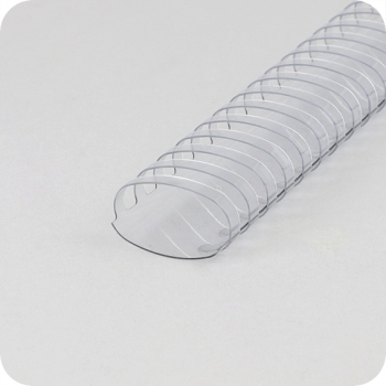 Plastic bindruggen A4, ovaal, 45 mm | transparant