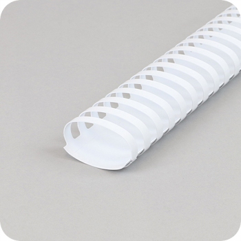 Plastic bindruggen A4, ovaal, 51 mm | wit