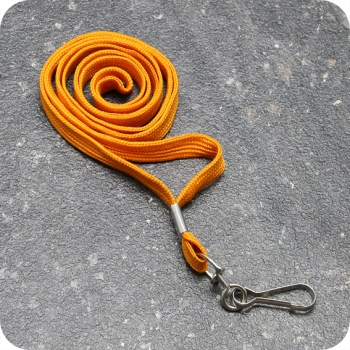Lanyard, 10 mm breed oranje | met draaibare metalen haak