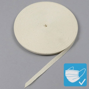 Keperband, katoen 10 mm | gebroken wit 