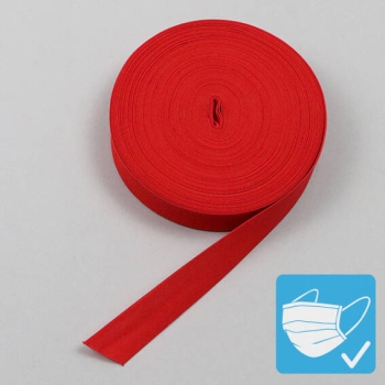Biaisband, polyester, 20 mm (rol á 25 m) rood
