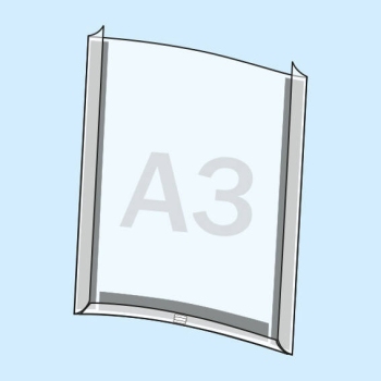 Documenthouder A3 staand formaat | voorzijde open met penhouder, achterzijde voorzien van 3 magneetstrips