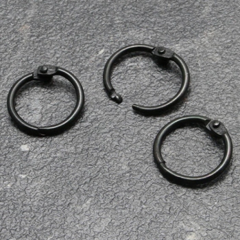 Scharnierringen 14 mm, zwart, geopend verpakt 