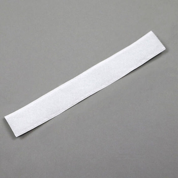 Klittenbandstrips, zelfklevend, lus, 20 mm, wit 