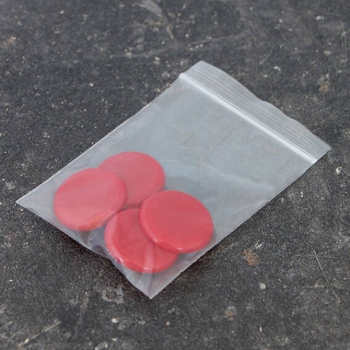 Punaises, ø = 30 mm, rood, 4 stuks in zakje, (1 zakje) 