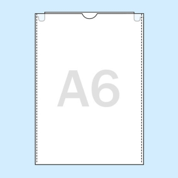 U-hoezen/etuis voor A6, korte zijde geopend, transparant 